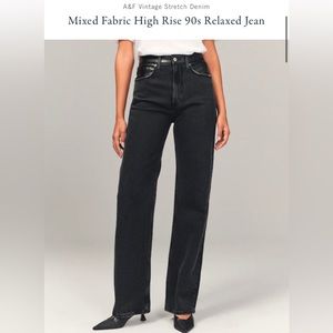 Abercrombie 90s relaxed jeans, size 34/18, mixed fabric